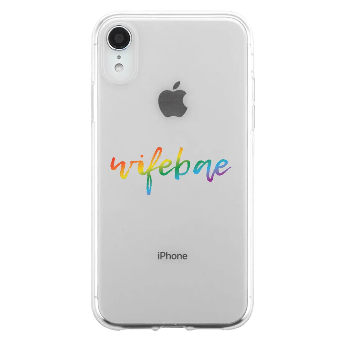 LGBT Wifebae Wifebae Rainbow Clear Matching Phone Cases