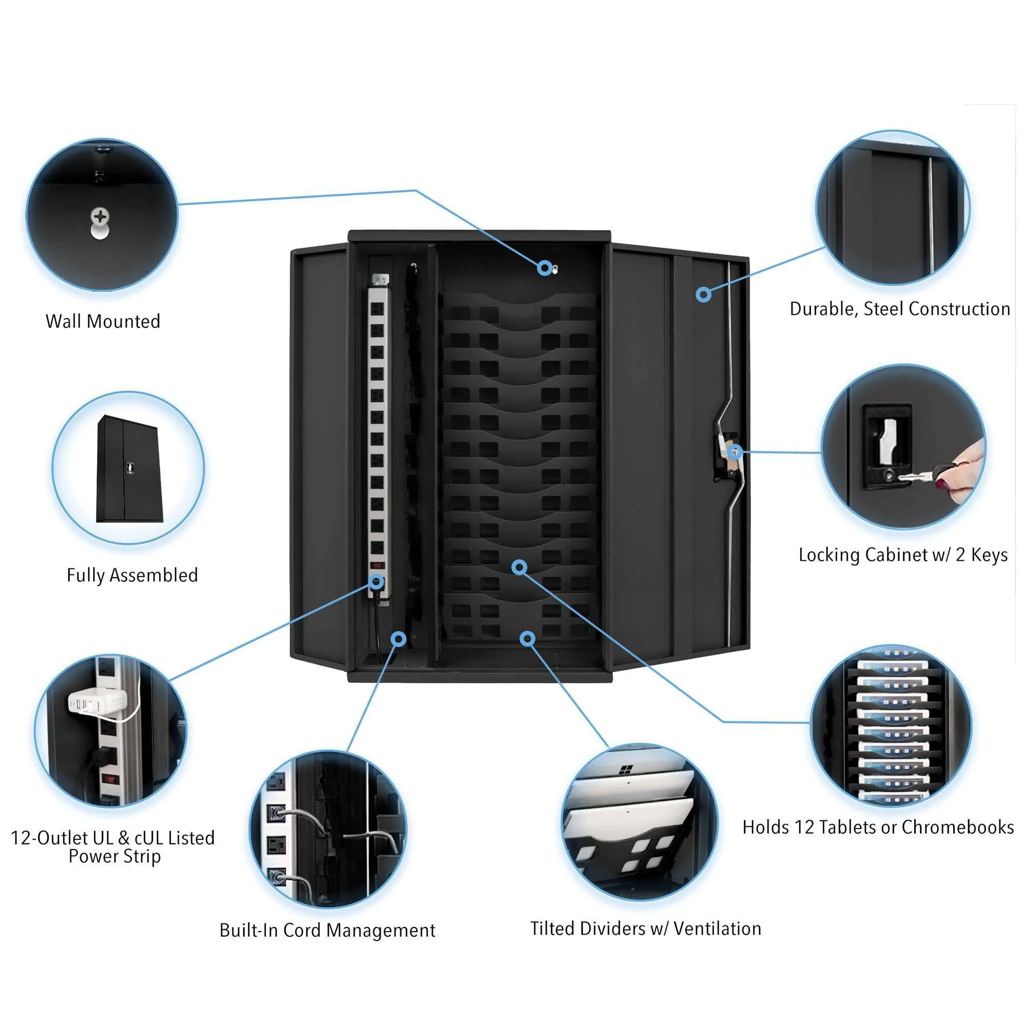 Line Leader Wall-Mounted Charging Cabinet