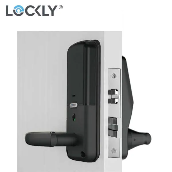 Lockly - PGD688FMB - Lux Compact - Mortise Smart Lock - Fingerprint Reader - Bluetooth - Matte Black