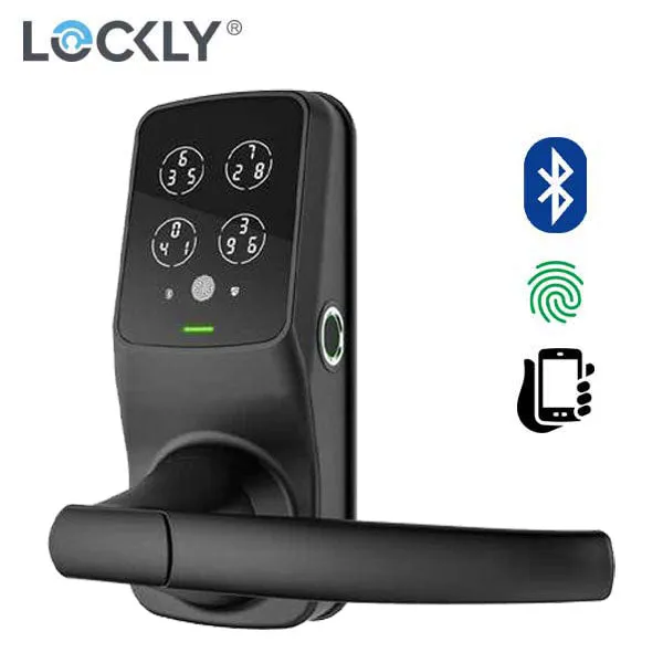 Lockly - PGD688FMB - Lux Compact - Mortise Smart Lock - Fingerprint Reader - Bluetooth - Matte Black