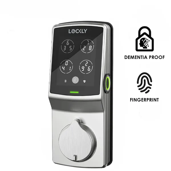 Lockly - PGD728FKMB - Dementia Proof Secure PLUS - Fingerprint Biometric Electronic Deadbolt - Bluetooth App Controlled - Optional Finish