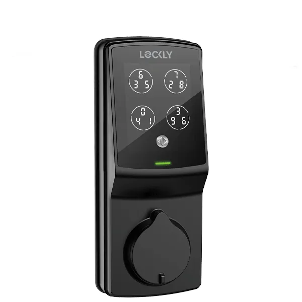 Lockly - PGD728FMB - Secure PLUS Fingerprint Biometric  Electronic Deadbolt - Keypad - Bluetooth App Controlled - Matte Black