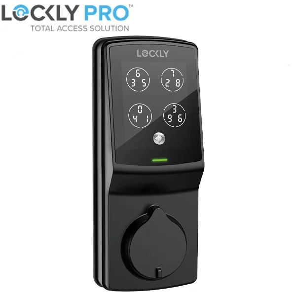 Lockly - PGD728FMB - Secure PLUS Fingerprint Biometric  Electronic Deadbolt - Keypad - Bluetooth App Controlled - Matte Black