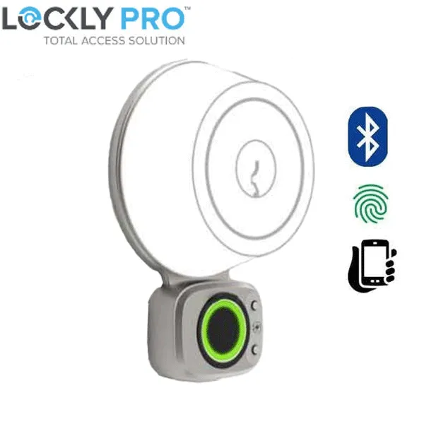 Lockly - PGD7A - Access Touch For Deadbolts - Fingerprint Biometric Reader - Bluetooth App Controlled - Satin Nickel