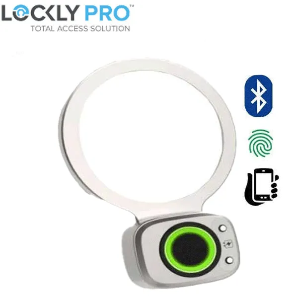 Lockly - PGD7A - Access Touch For Deadbolts - Fingerprint Biometric Reader - Bluetooth App Controlled - Satin Nickel