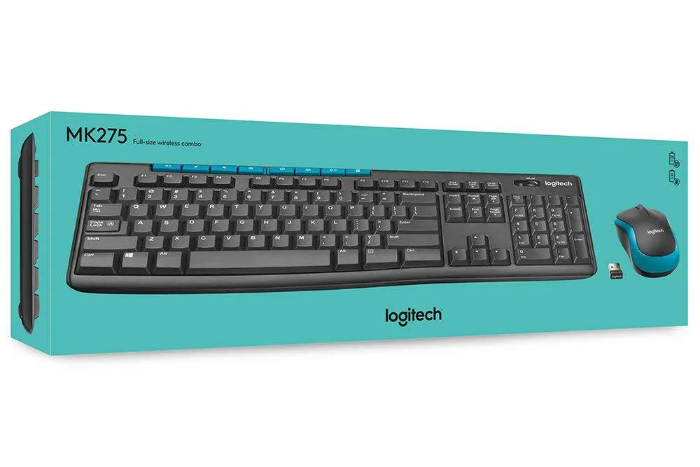 Logitech MK275 Wireless Keyboard and Mouse Combo with 3 Year Warranty