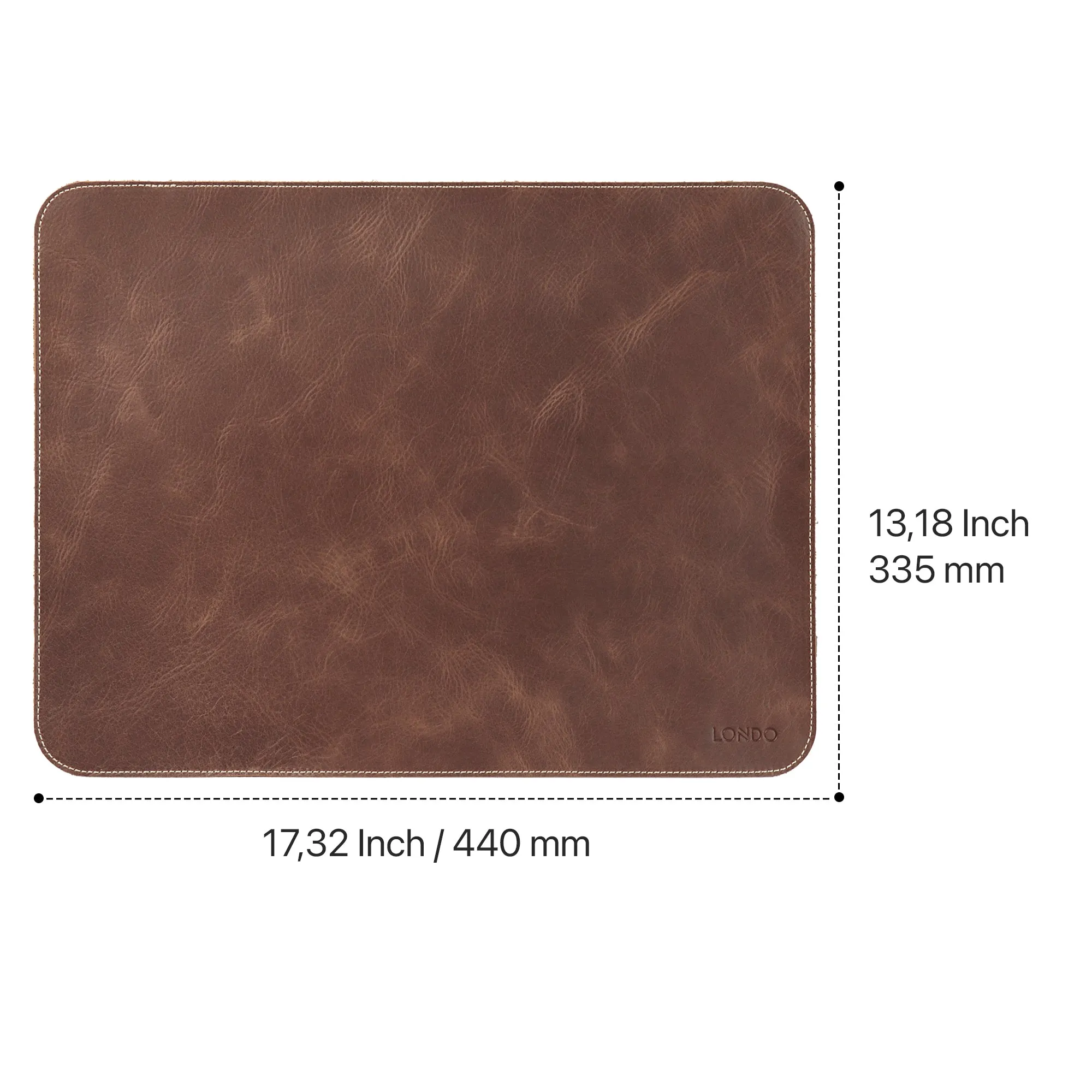 Londo Top Grain Leather Mouse Pad – Desk Mat for Keyboard and Mouse, Large Leather Office Desk Pad