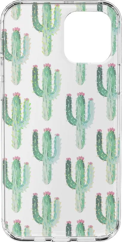 Lookin' Sharp | Cactus Patterned Clear Floral Case