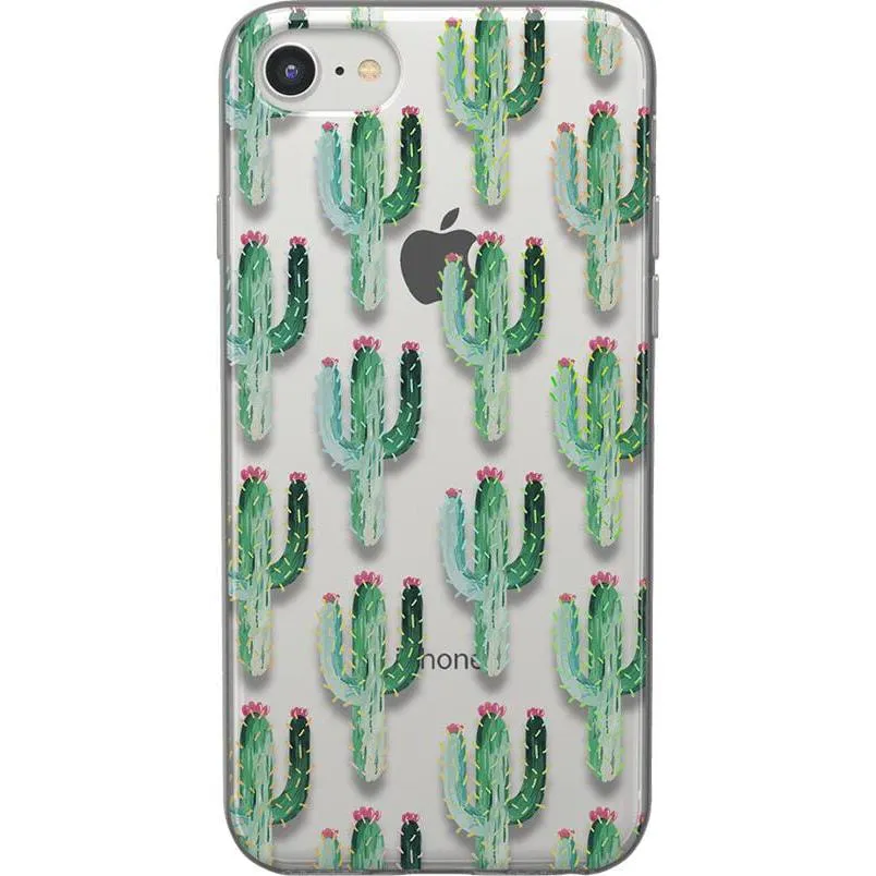 Lookin' Sharp | Cactus Patterned Clear Floral Case