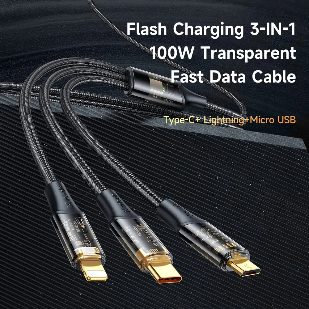 Mcdodo 3-in-1 USB-A Cable - Amber Series