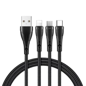 Mcdodo CA-696 | USB to Type-C, Lightning & Micro Mobile Cable | 3-in-1 Cable