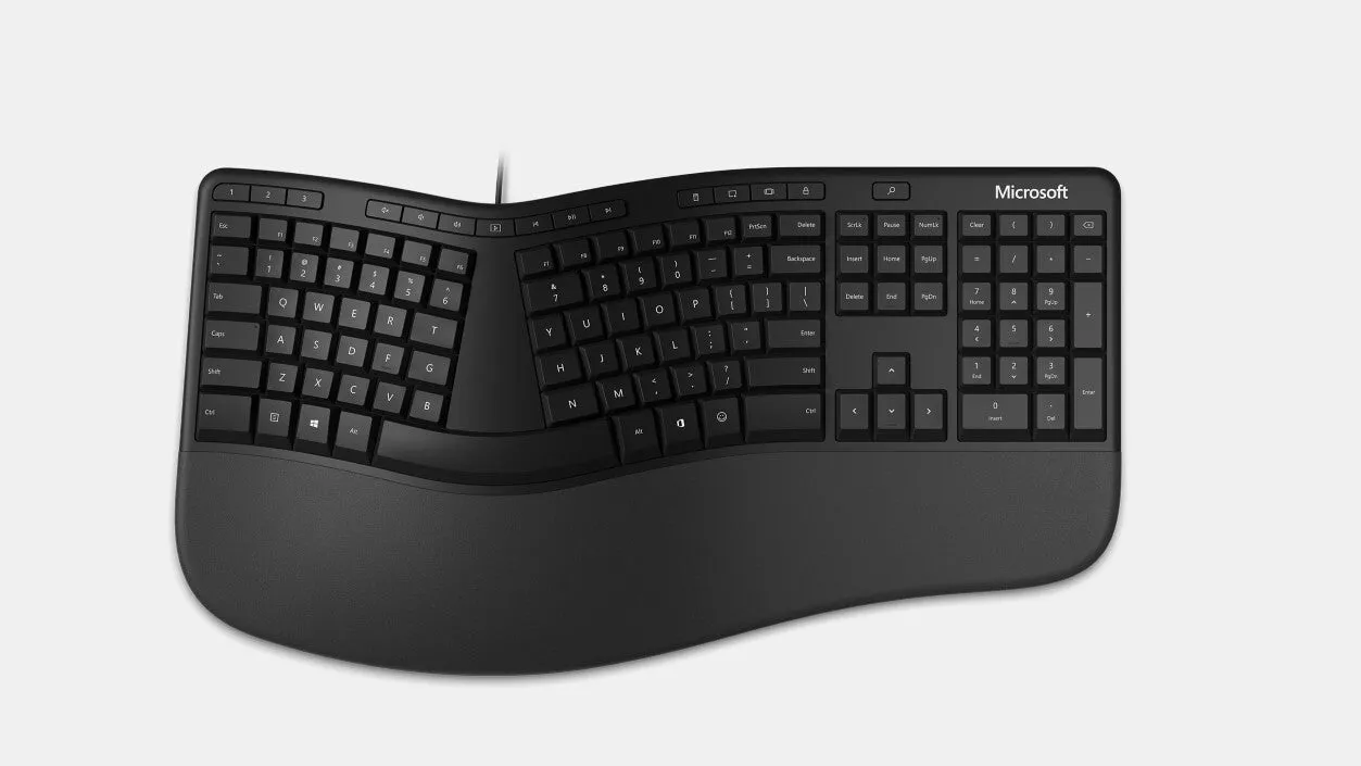 Microsoft Ergonomic keyboard Office USB QWERTY Black