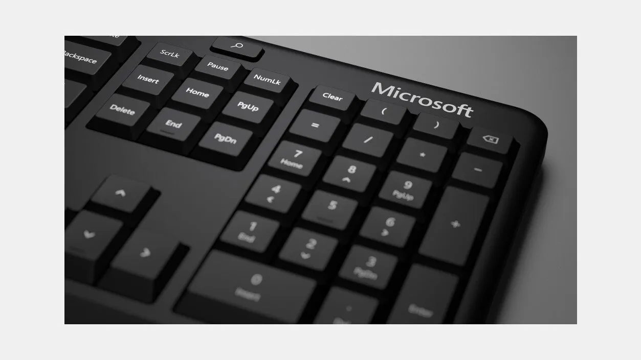 Microsoft Ergonomic keyboard Office USB QWERTY Black