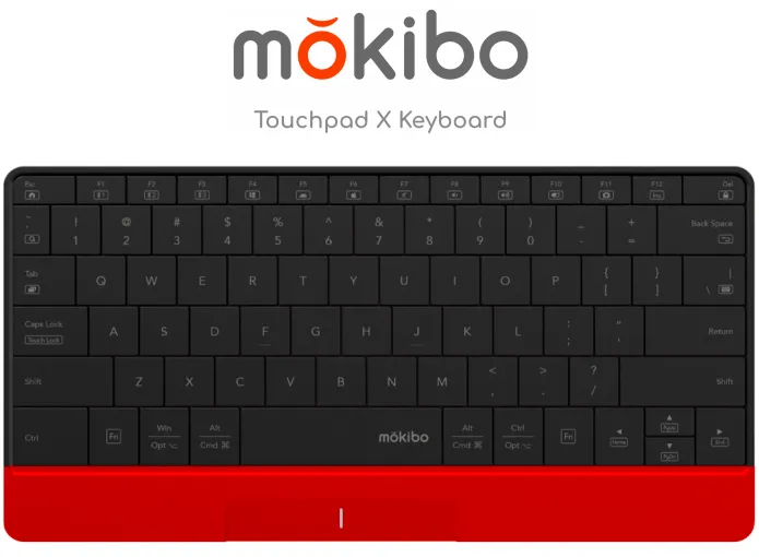 Mokibo 2-in-1 Touchpad-embedded Wireless Keyboard [French Keyboard Layout]