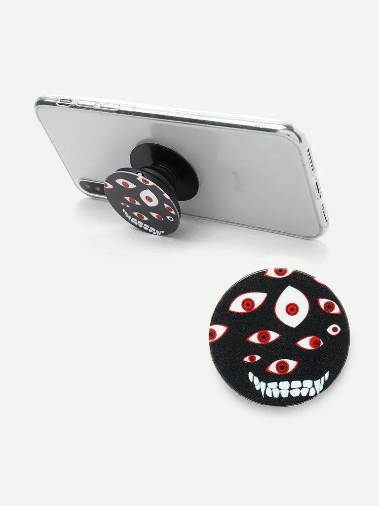 Monster Print Round Gasbag Phone Holder