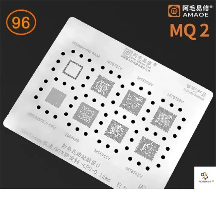 MQ2 Stencil For MT6761V, MT6779V, MT6758V, MT6768V, MT6765V, SDM439, MSM8909W RAMMSM8909W CPU