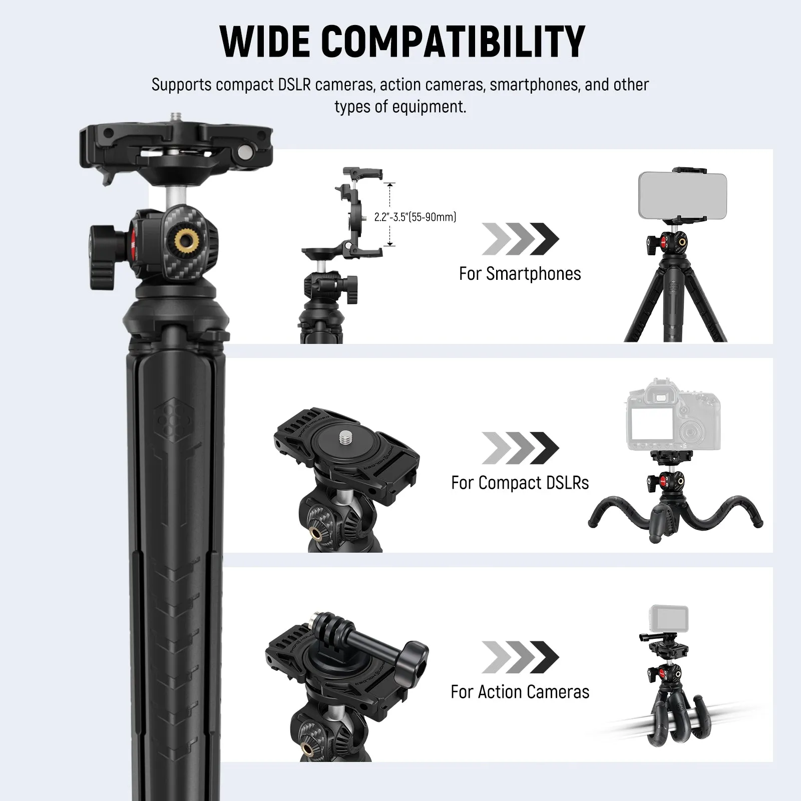 NEEWER TP35 Flexible Mini Tripod with Remote