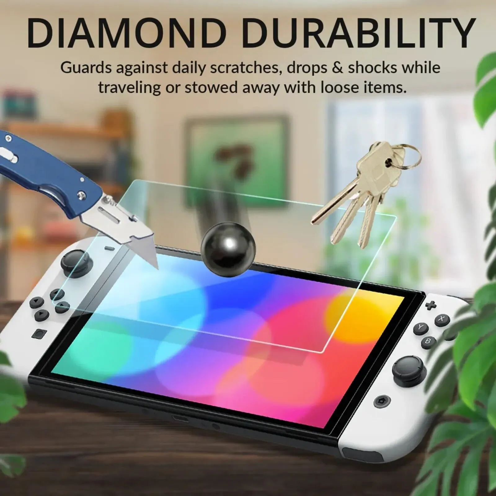 Nintendo Switch OLED Screen Protector Tempered Glass 9H Hardness