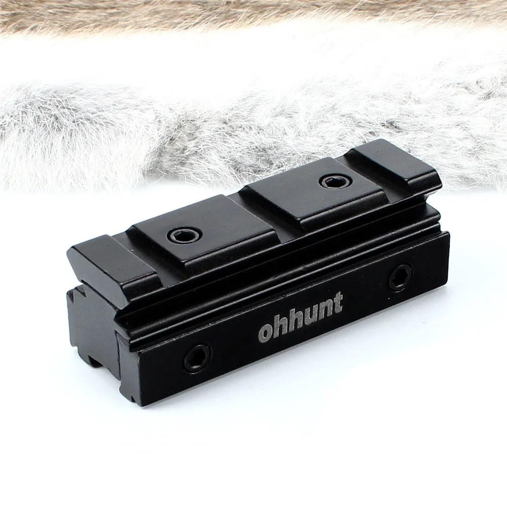 ohhunt Lot 11mm Dovetail Rail to 20mm Rail Converter Scope Mount Rifle Base With Three Dovetail Rails