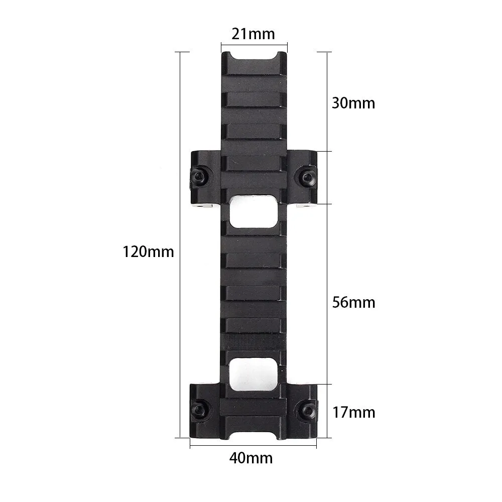 ohhunt Low Profile Bidirectional MP5 Claw Optic Mount Picatinny Rail