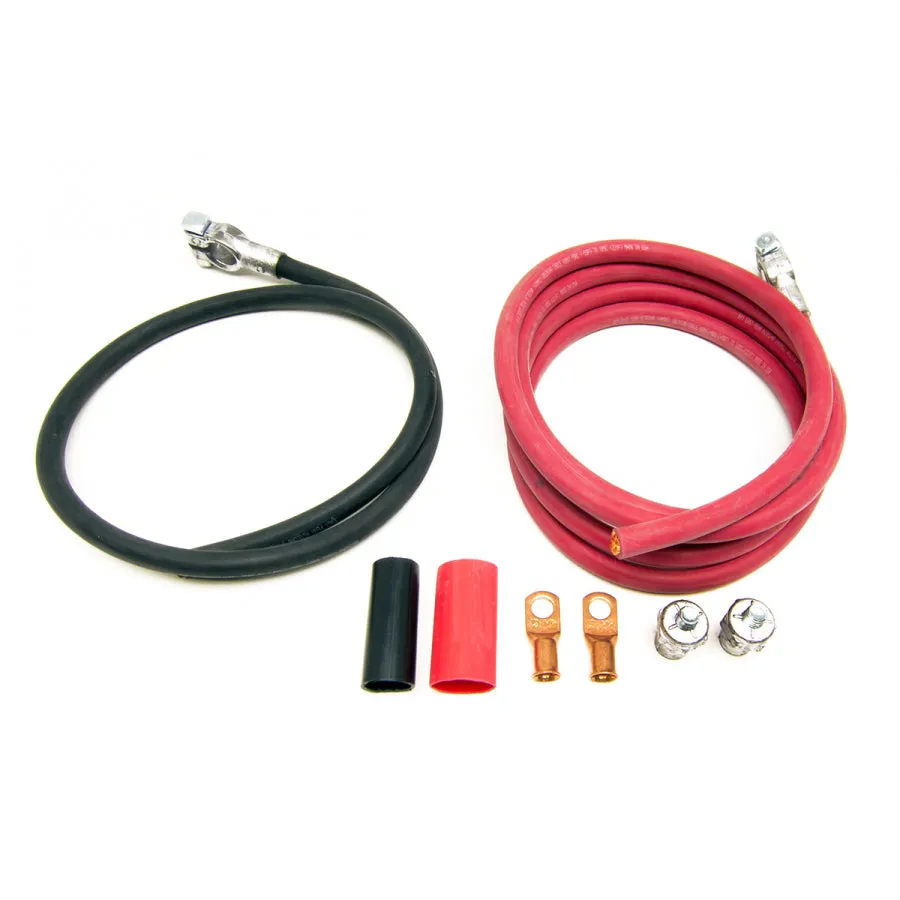 Painless Performance Battery Cable Kit - Top Mount Battery Terminals - Terminals/Heat Shrink Included - Copper - 8 Ft. . Red/3 Ft. . Black