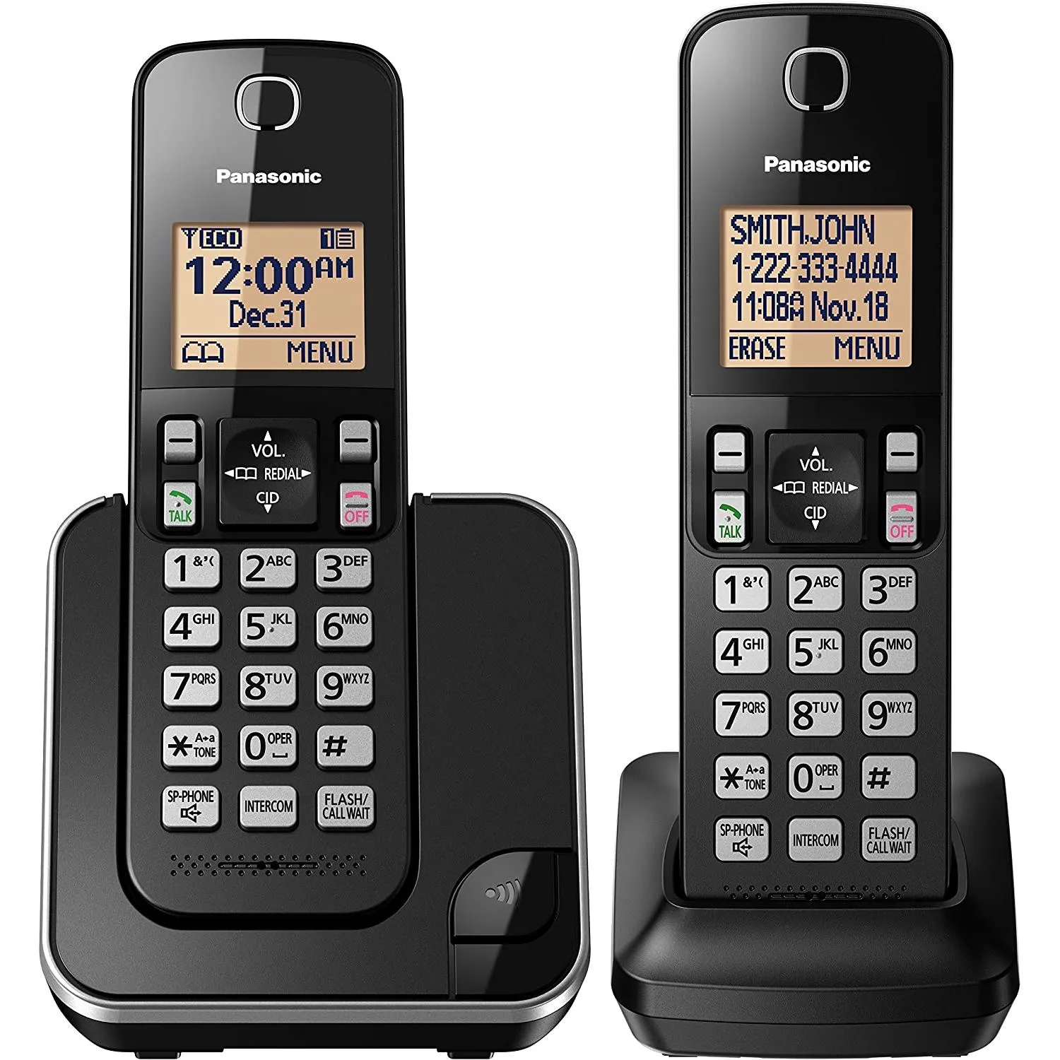 Panasonic Digital Cordless Phone System with 2 Handsets KXTGC382B