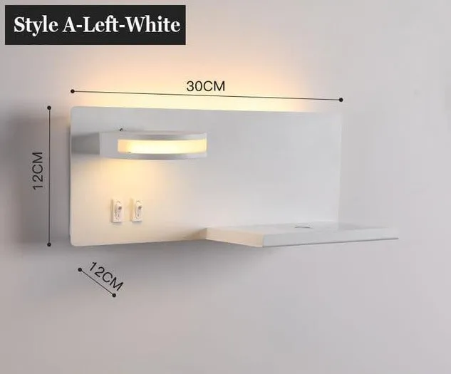 Phone Holder Wall Lamp with USB/Wireless charging