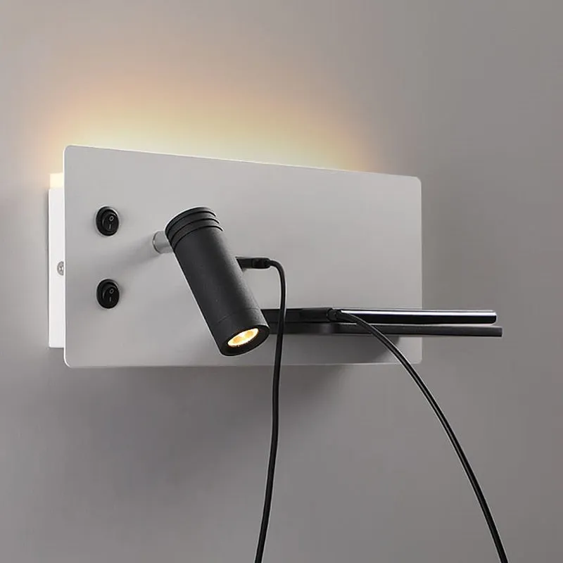 Phone Holder Wall Lamp with USB/Wireless charging