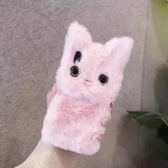 Plush Furry Cat Phone Case (For iPhones)