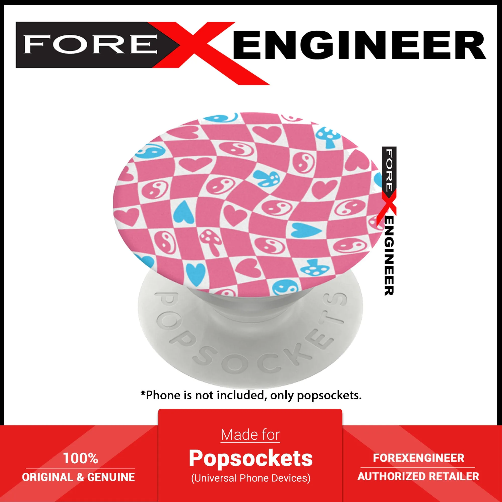 PopSockets PopGrip Swappable - Psychedelic Checker (Barcode : 840173718643 )