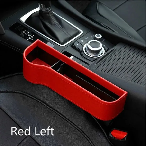 PU Car Organizer Seat Gap Storage Box Car Seat Side Slit for Wallet Phone Coins Cigarette Keys Cards Car Accessories