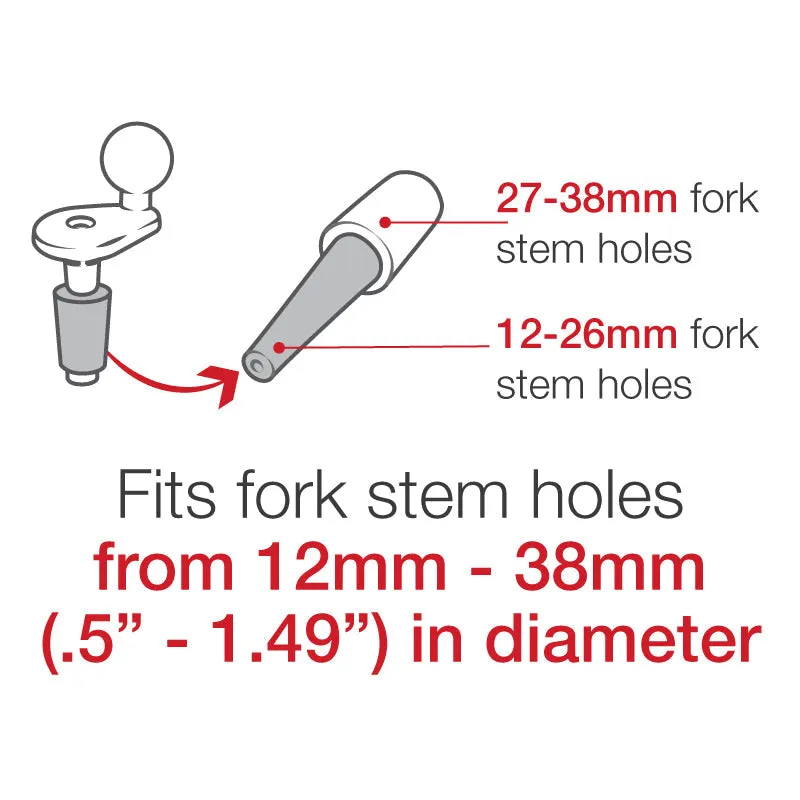 RAM® Fork Stem Mount with RAM® Finger-Grip™ GPS/Radio Holder