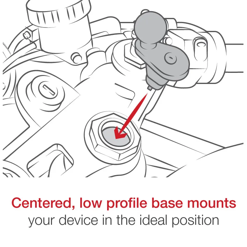 RAM® Fork Stem Mount with RAM® Finger-Grip™ GPS/Radio Holder