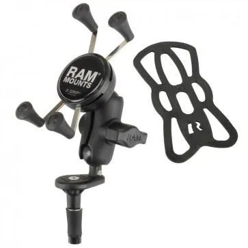 RAM Mount Fork Stem Mount with Short Double Socket Arm & Universal RAM® X-Grip® Phone Cradle