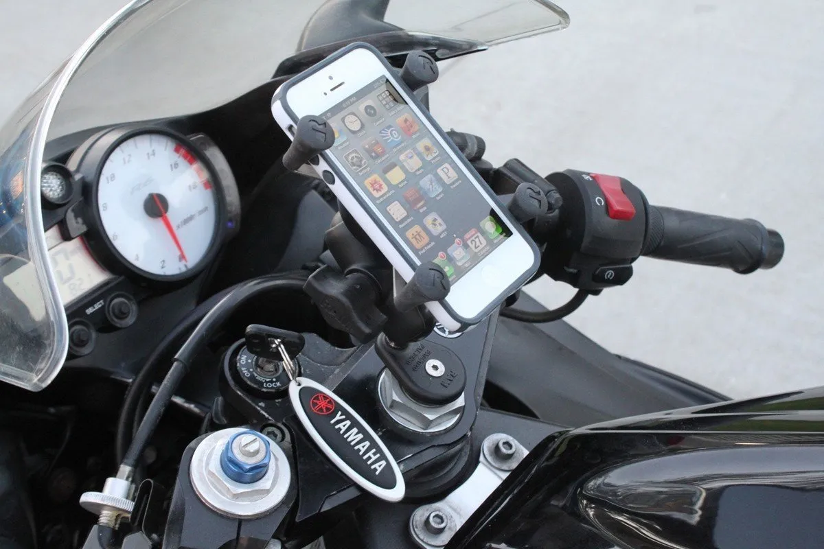 RAM Mount Fork Stem Mount with Short Double Socket Arm & Universal RAM® X-Grip® Phone Cradle