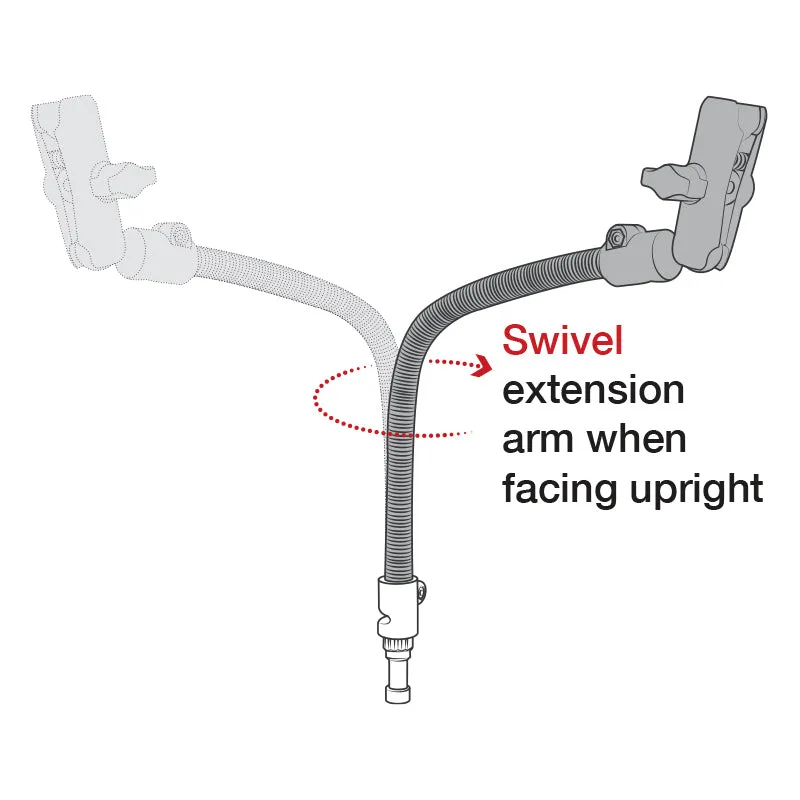 RAM® Quick Release 18" Arm Extension for Wheelchairs