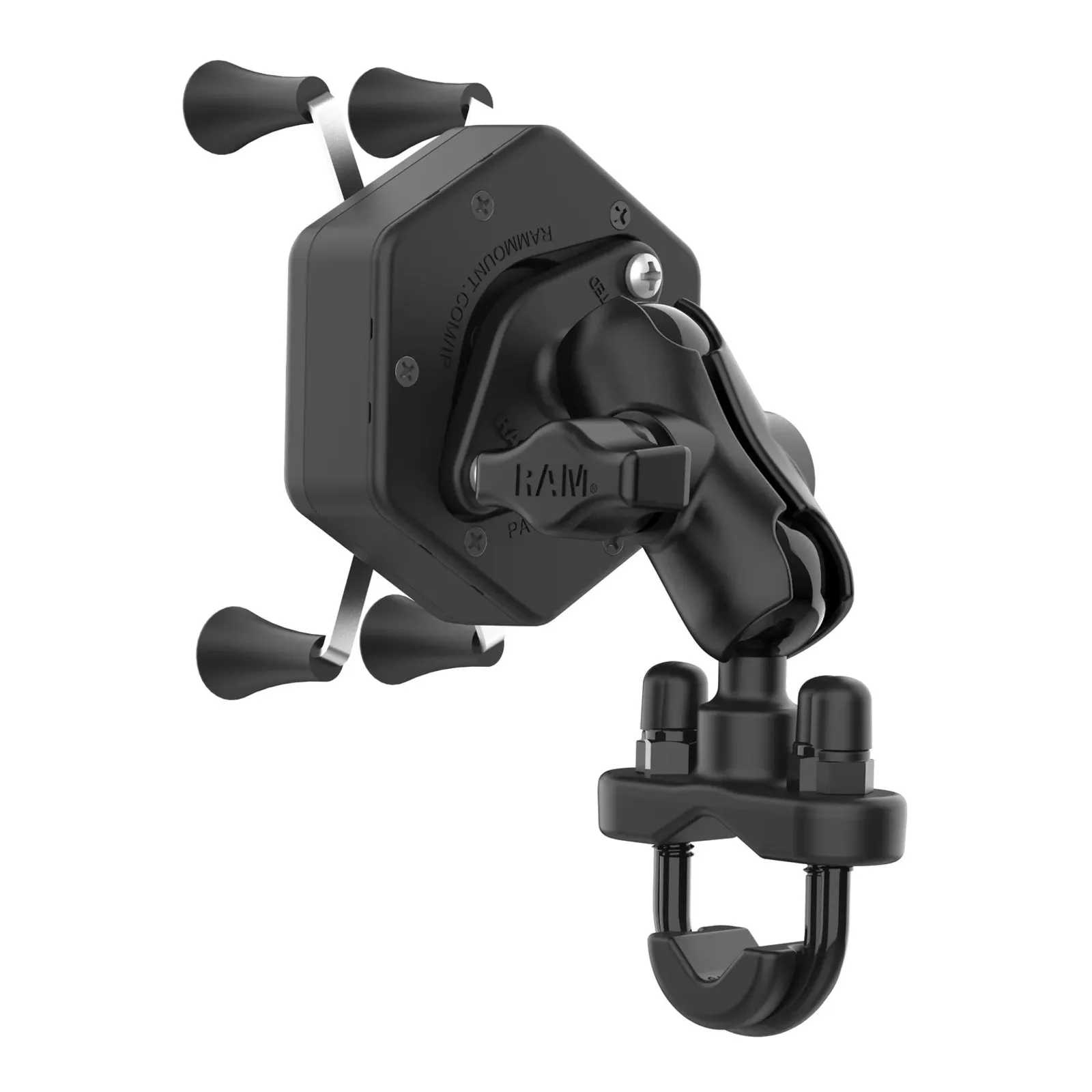 RAM X-Grip Phone Mount with Vibe-Safe & U-Bolt Base - Short