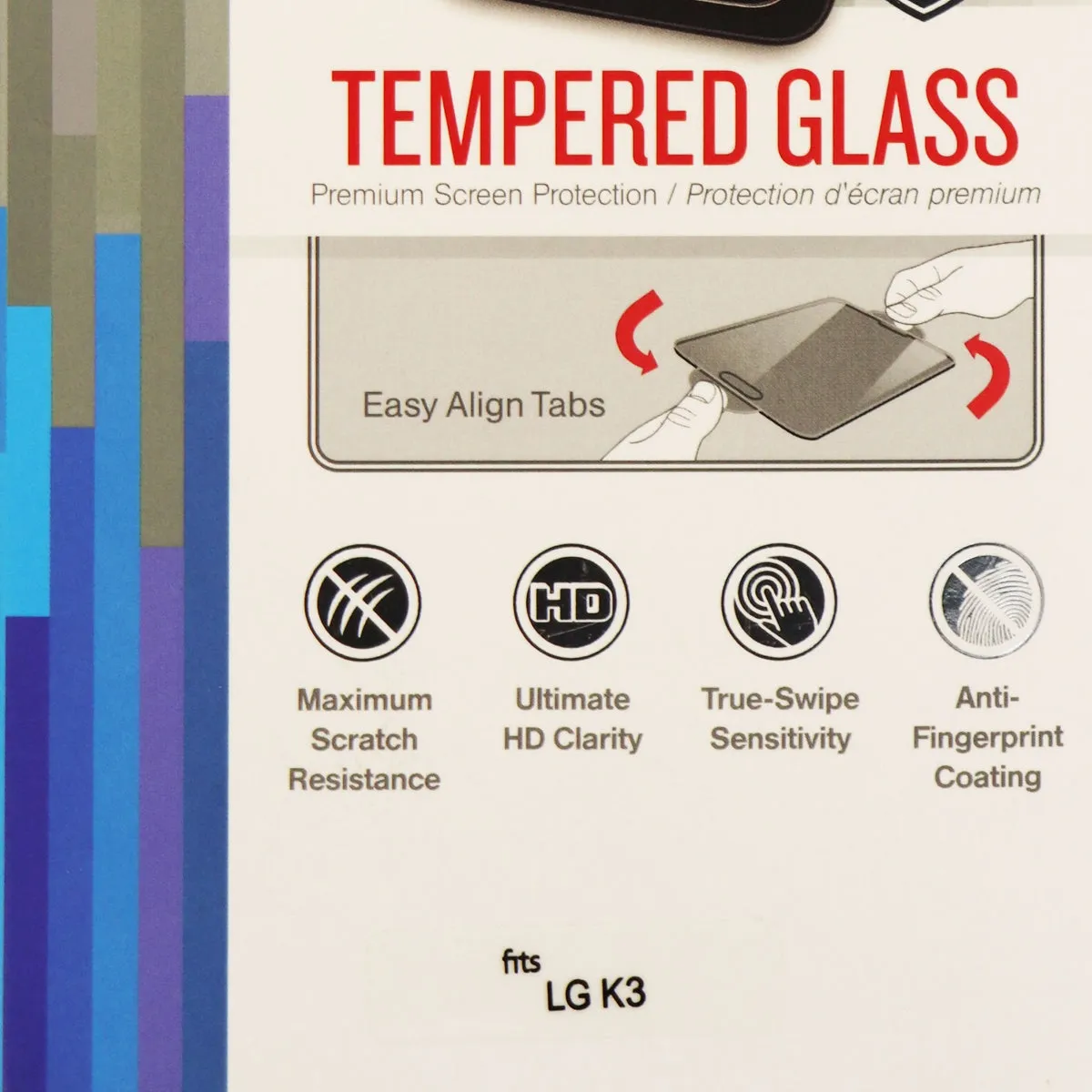 Random Order Tempered Glass Screen Protector for LG K3 Smartphone - Clear