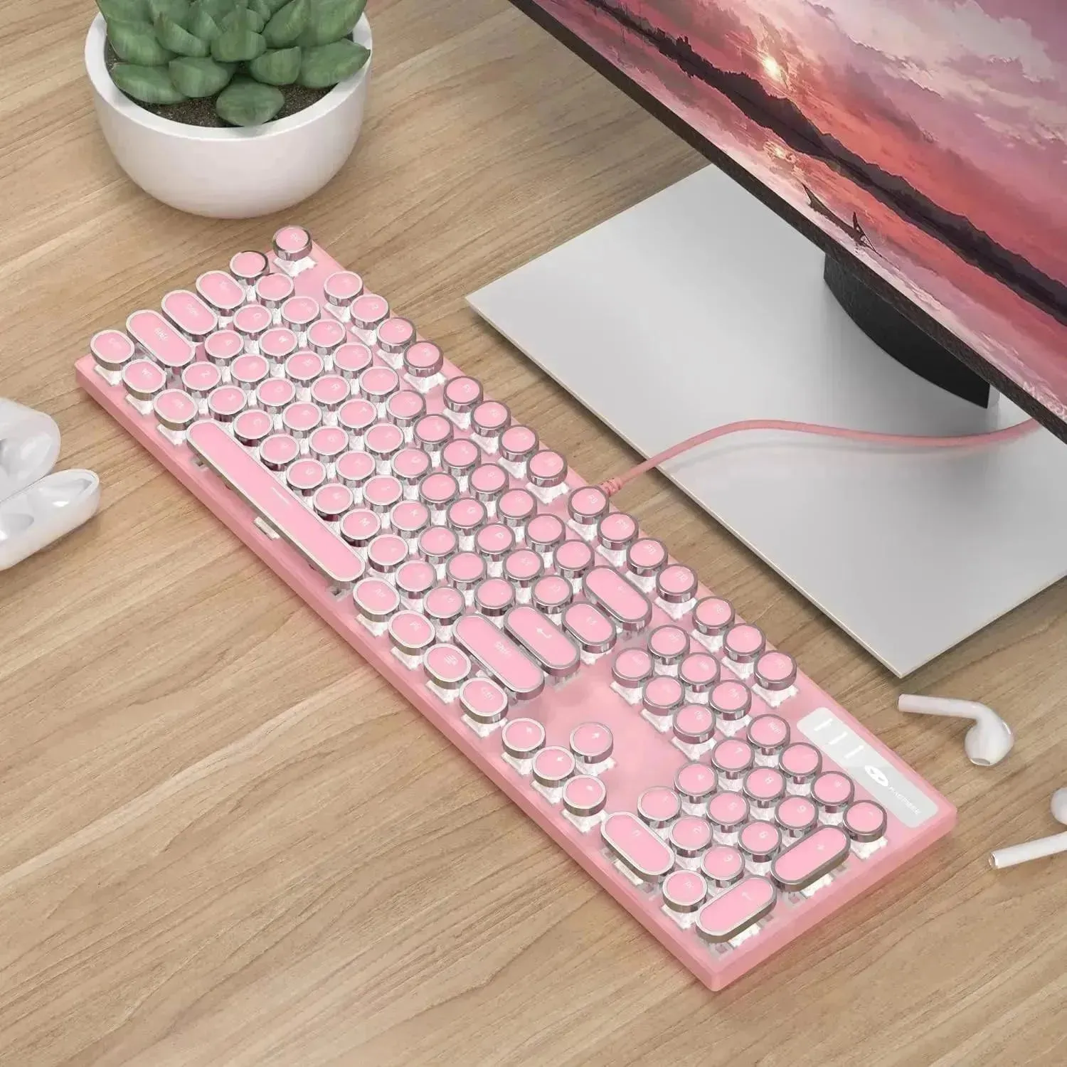 Retro-Style MageGee Mechanical Gaming LED Backlit Keyboard