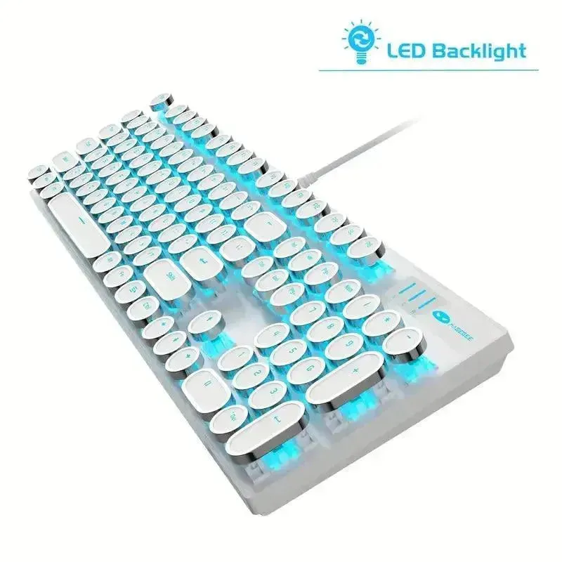 Retro-Style MageGee Mechanical Gaming LED Backlit Keyboard