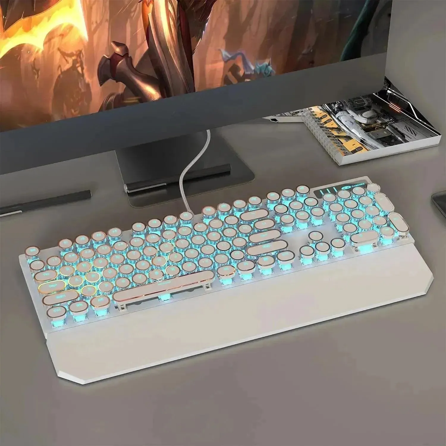 Retro-Style MageGee Mechanical Gaming LED Backlit Keyboard