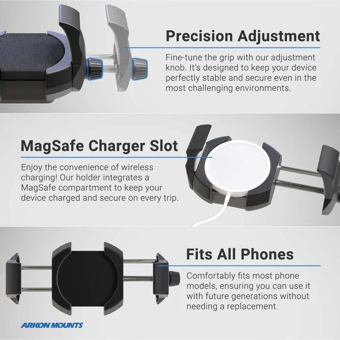 RoadVise® Ultra 4-Hole AMPS Drill-Base Phone or Tablet Mount