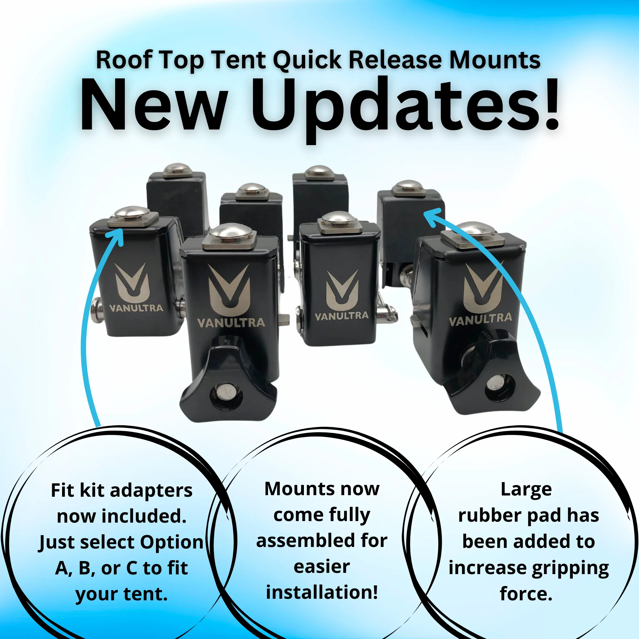 Roof Top Tent Quick Release Mounts