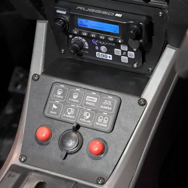 Rugged Radios Lower Accessory Panel - Jack Mount - Polaris RZR PRO XP/RZR Turbo R/RZR PRO R Dash Mount Radio/Intercom