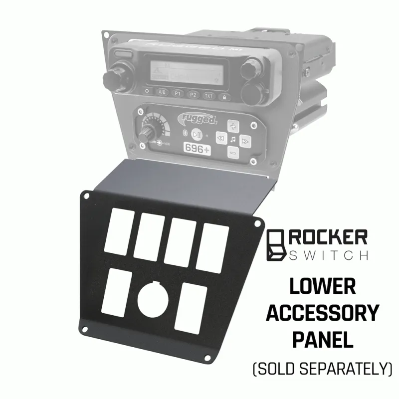 Rugged Radios Polaris RZR PRO XP, RZR Turbo R, and RZR PRO R Dash Mount Radio and Intercom - Rugged Radios M1/RM45/RM60/GMR45