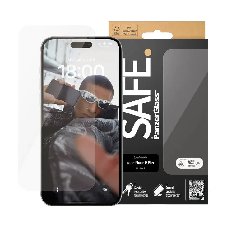 Safe TemperedGlass Ultra-Wide Fit for iPhone 15 Series