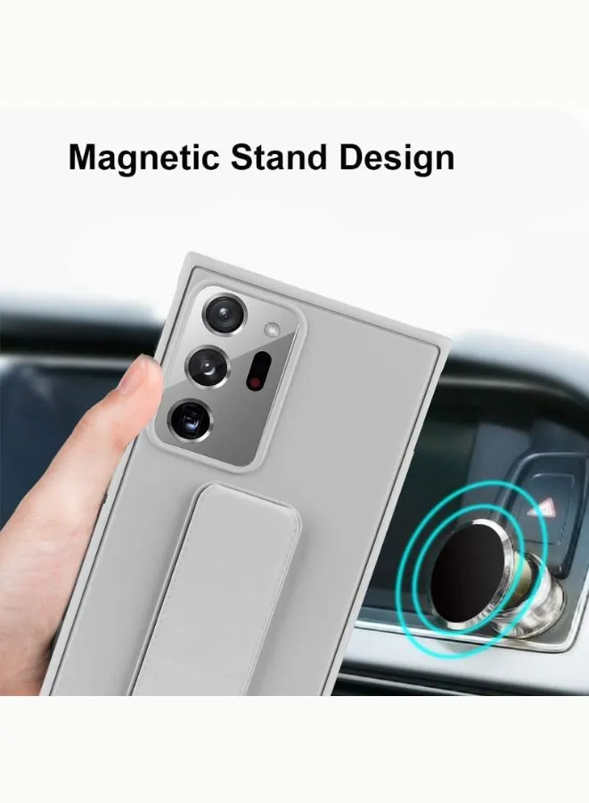 Samsung Galaxy Note 20 phone cover with Magnetic Stand & Holder, Premium Silicone Hand Strap Grip Multi Stand