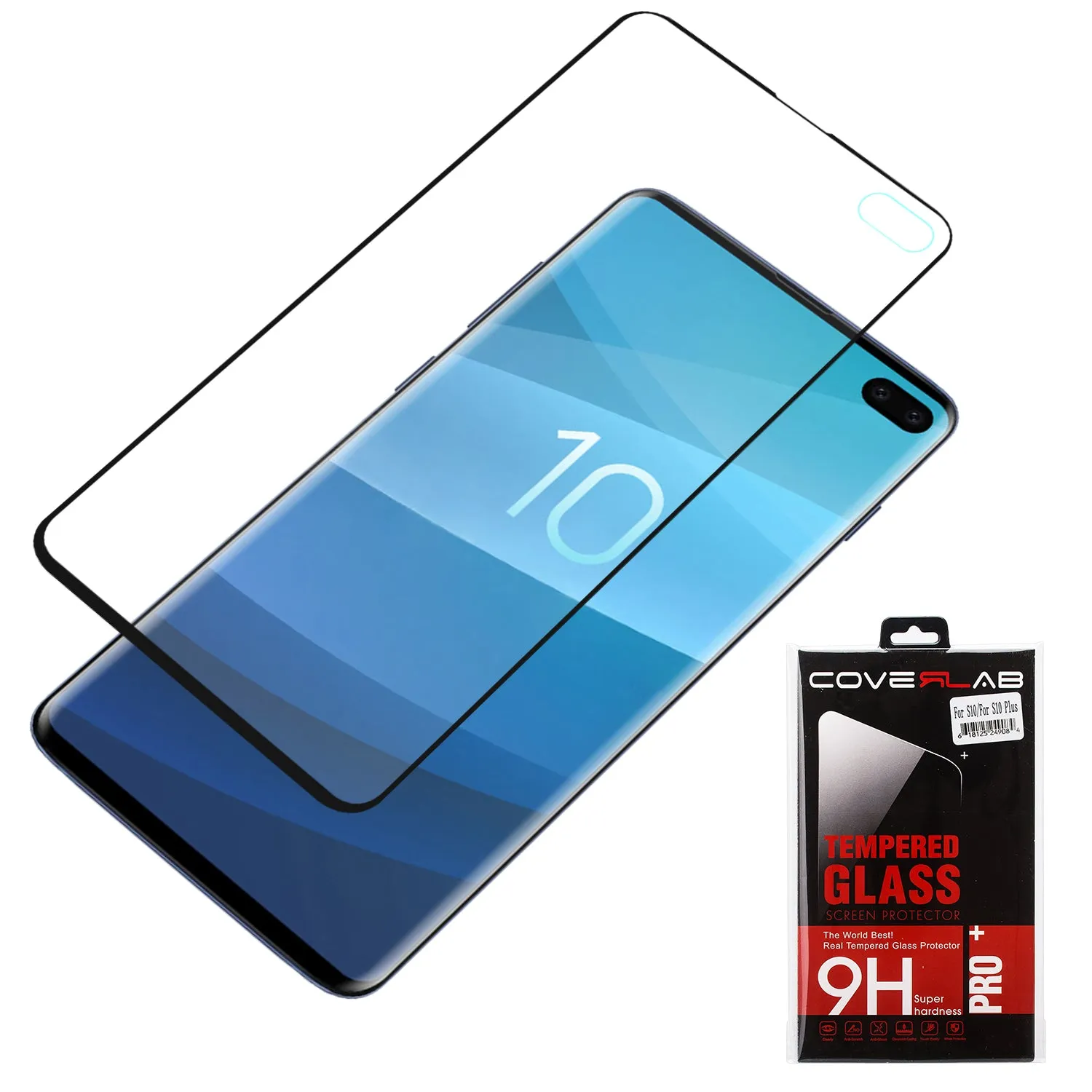 Samsung Galaxy S10 Premium Screen Protector, Scratch Free Ultra Slim 0.3mm Screen Protector for Galaxy S10 - Black