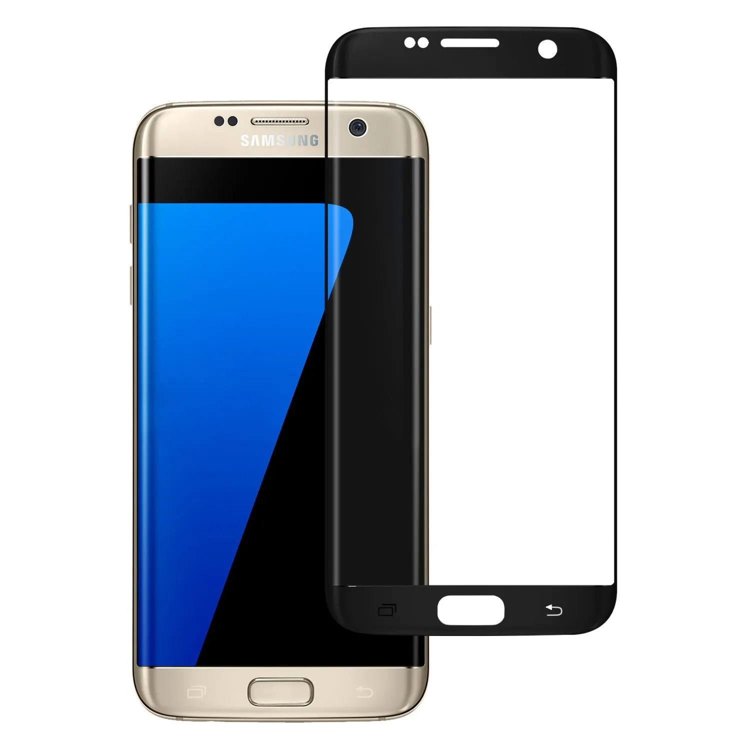 Samsung Galaxy S7 Edge Premium HD Temper Glass Ultra Thin Scratch Free Screen Protector for Galaxy S7 Edge - Black