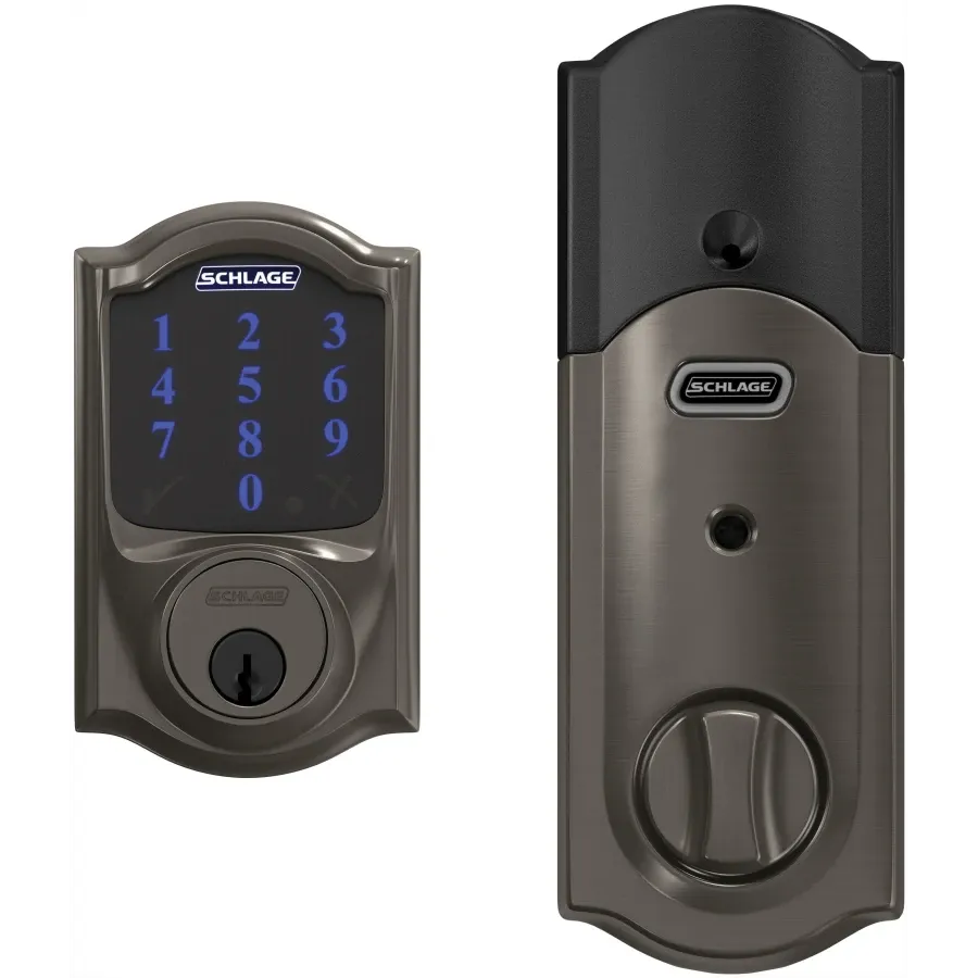 Schlage Residential BE469 - Connect Camelot Touchscreen Electronic Deadbolt with Built-in Alarm and Z-Wave Plus Technology